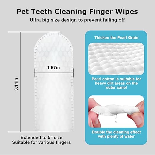 Disposable Dental Finger Wipes For Pets