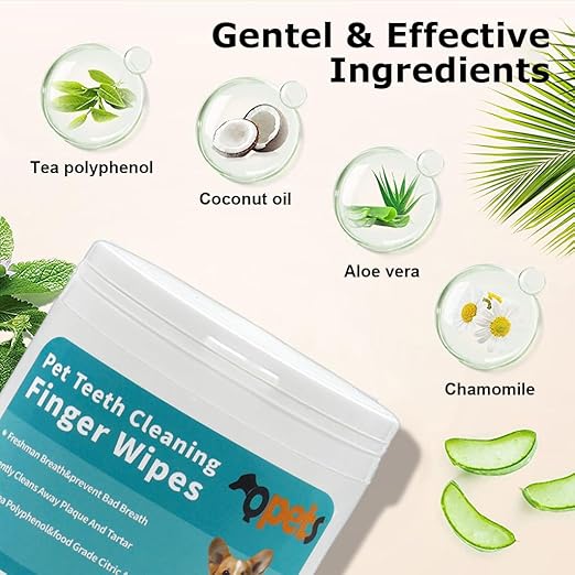 Disposable Dental Finger Wipes For Pets