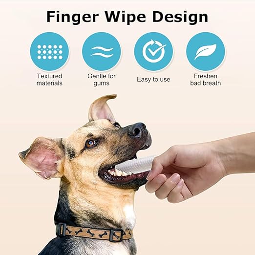 Disposable Dental Finger Wipes For Pets